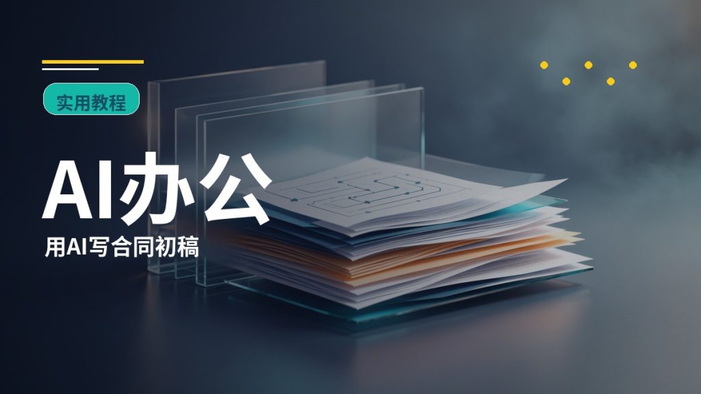怎么用 AI 写合同初稿?适用场景、主要风险和安全修改方法